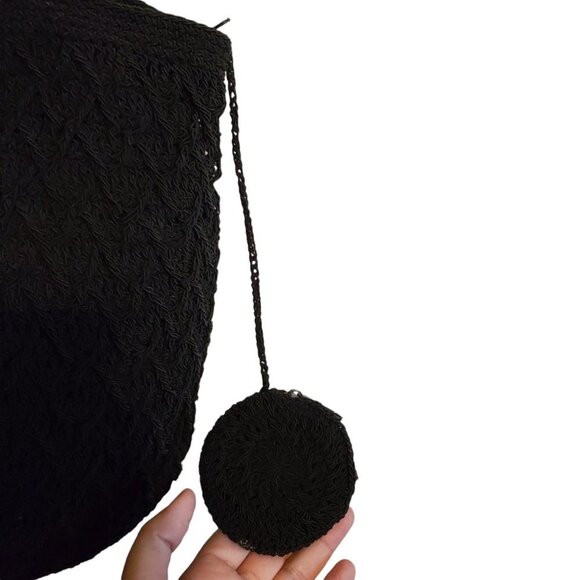 Boho Shoulder Double Strap Bag with Attached Coin Purse - Picture 4 of 13